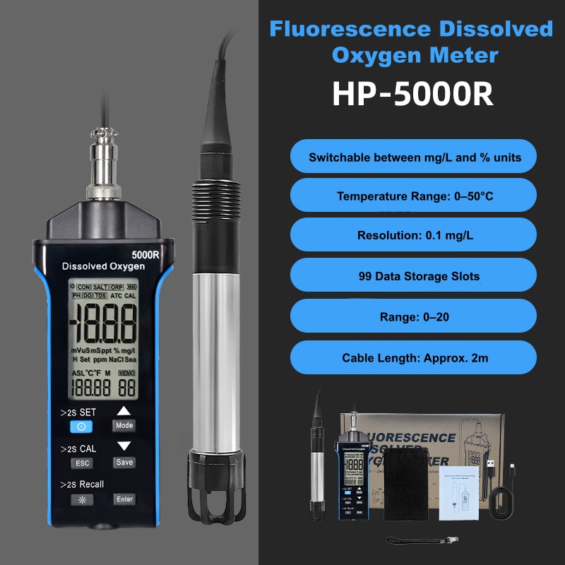 溶存酸素計 0.1mg/L 0-20mg/L ±3%FS 9 - Do Oxygen Meter のレビューと価格